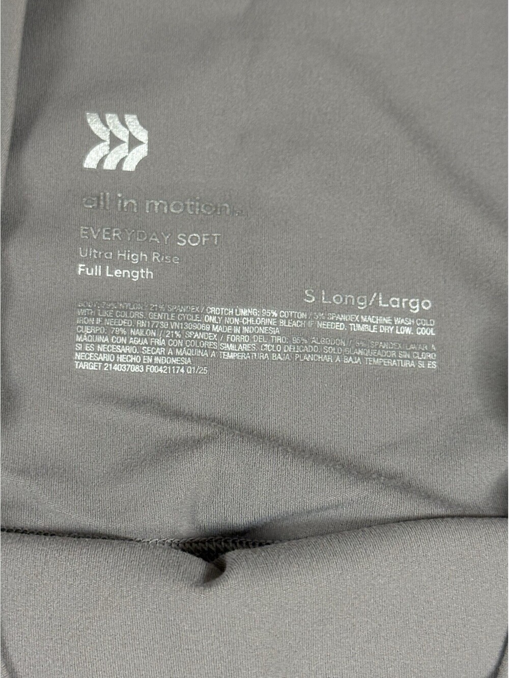 NWT All In Motion Women’s Leggings 2 Pack Size Small Gray Full Length - Picture 4 of 7